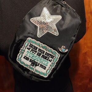 Turquoise Cowboy theme cross body bag